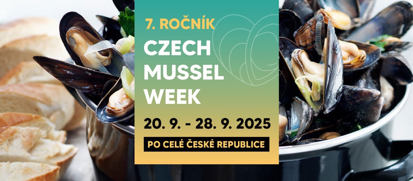 CZECH MUSSEL WEEK 1+1 PORCE MUŠLÍ ZDARMA