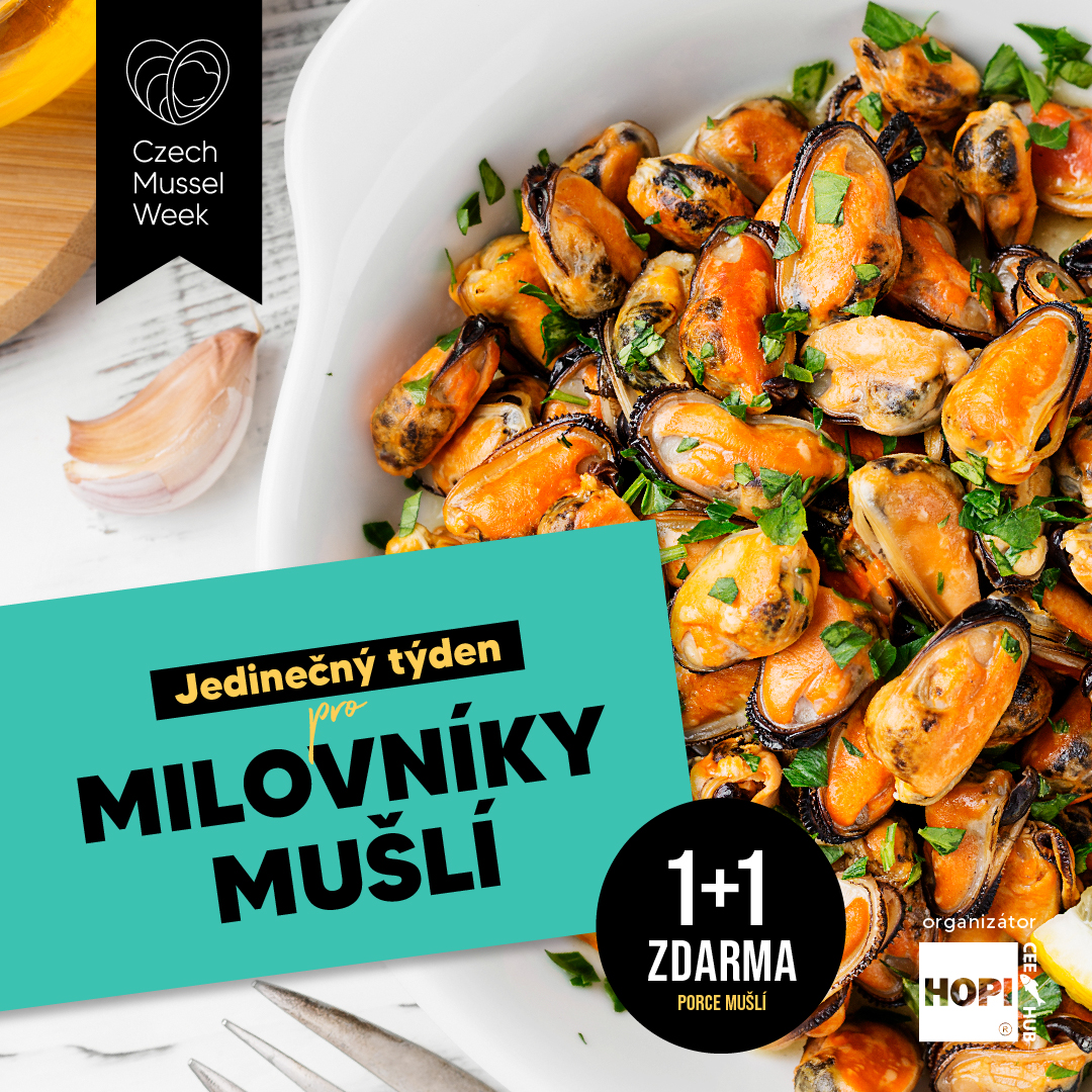 Czech Mussel Week 1+1 porce mušlí zdarma
